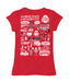 Ohio State Buckeyes Hand Sketched Vive La Fete Impressions Artwork Red Girls Cotton Short Sleeve Tee - Vive La Fête - Online Apparel Store