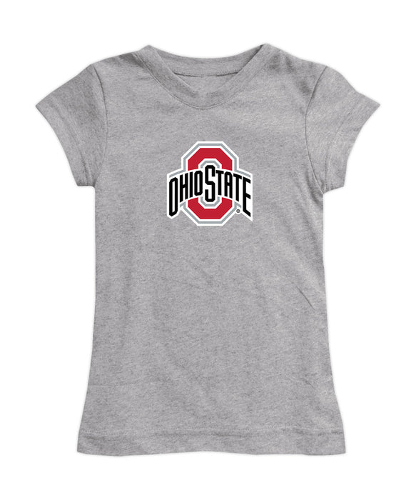 Ohio State Buckeyes Girl´s Fitted Cotton T-shirt Grey