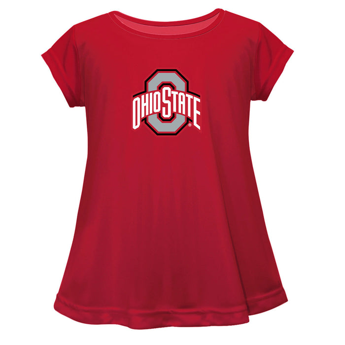 Ohio State Buckeyes Short Sleeve Youth Cotton Top Red
