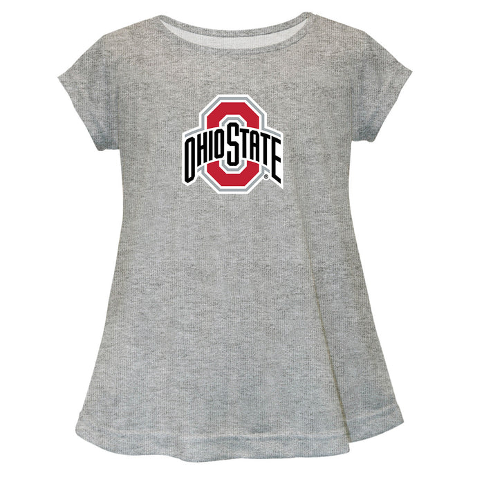 Ohio State Buckeyes Short Sleeve Youth Cotton Top Grey