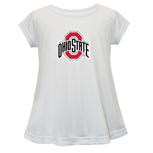 Ohio State Buckeyes Short Sleeve Youth Cotton Top White