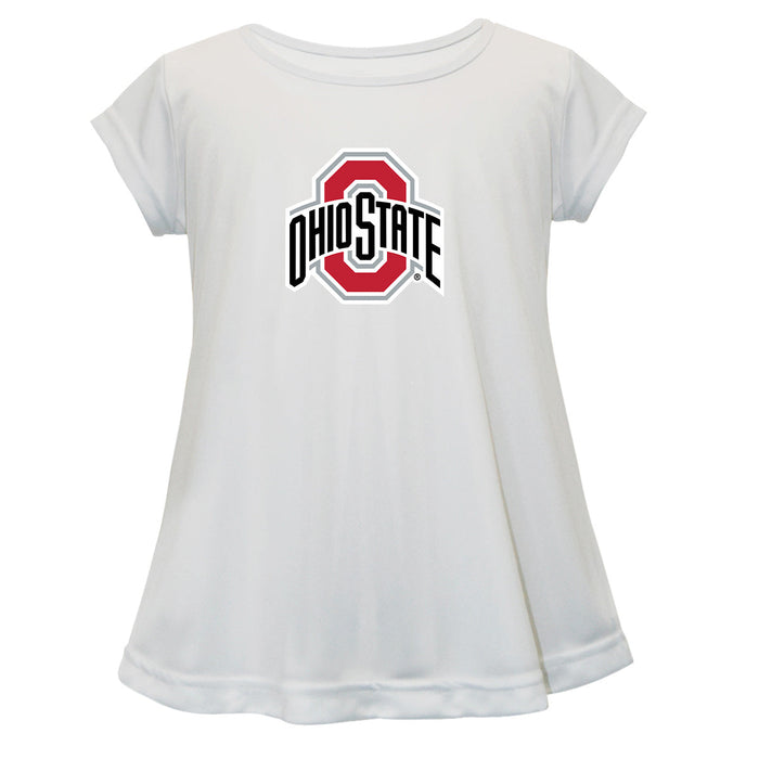 Ohio State Buckeyes Short Sleeve Youth Cotton Top White