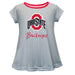 Ohio State Buckeyes La Fete Girls Game Day Short Sleeve White Top with School Logo and Name