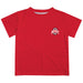 Ohio State Buckeyes Hand Sketched Vive La Fete Impressions Artwork Boys Red Short Sleeve Tee Shirt