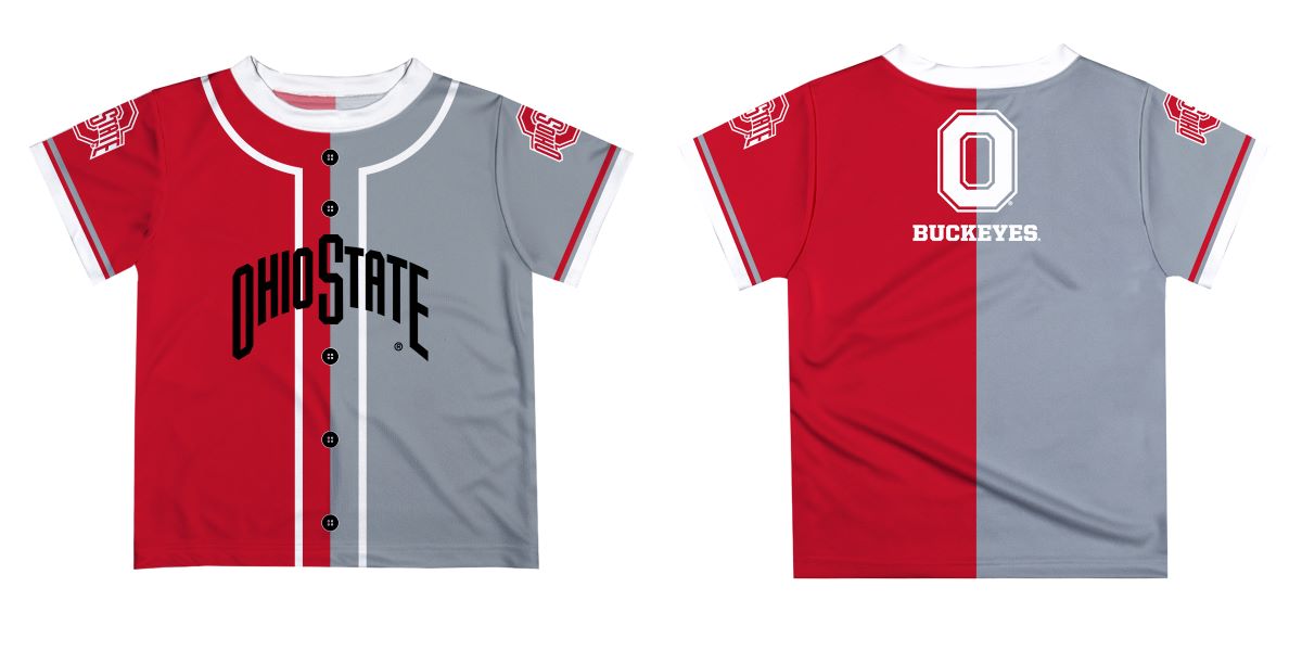 Ohio State Buckeyes Vive La Fete Baseball Solid Jersey T-shirt with 2 colors - Vive La Fête - Online Apparel Store