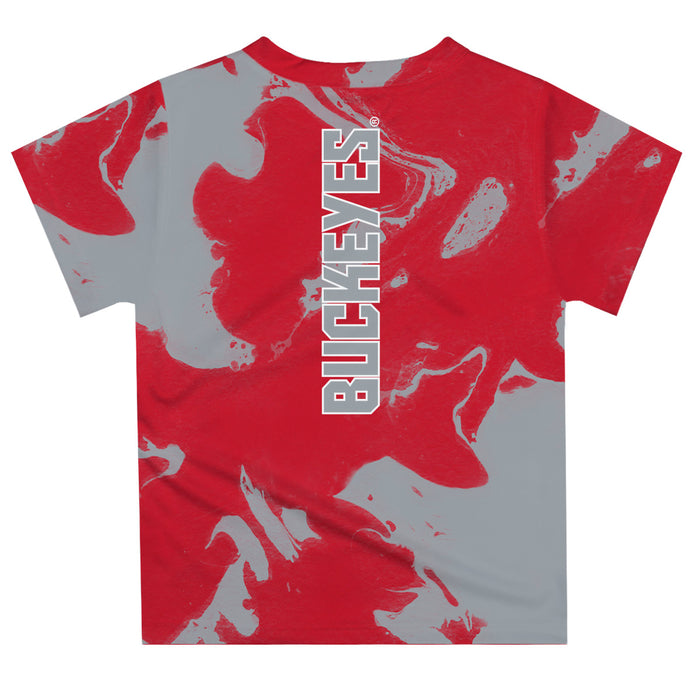 Ohio State Buckeyes Vive La Fete Marble Boys Game Day Red Short Sleeve Tee - Vive La Fête - Online Apparel Store