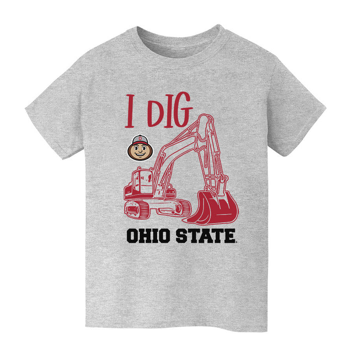 Ohio State Buckeyes Vive La Fete Excavator Heather Grey Cotton Short Sleeve Tee