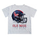 Ole Miss Rebels Original Dripping Football Helmet White T-Shirt by Vive La Fete