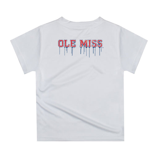 Ole Miss Rebels Original Dripping Football Helmet White T-Shirt by Vive La Fete - Vive La Fête - Online Apparel Store