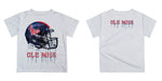 Ole Miss Rebels Original Dripping Football Helmet White T-Shirt by Vive La Fete - Vive La Fête - Online Apparel Store