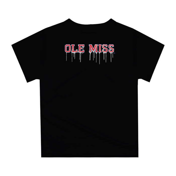 Ole Miss Rebels Original Dripping Football Helmet Black T-Shirt by Vive La Fete - Vive La Fête - Online Apparel Store