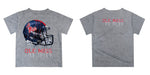 Ole Miss Rebels Original Dripping Football Helmet Heather Gray T-Shirt by Vive La Fete - Vive La Fête - Online Apparel Store