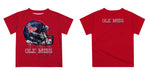 Ole Miss Rebels Original Dripping Football Helmet Red T-Shirt by Vive La Fete - Vive La Fête - Online Apparel Store
