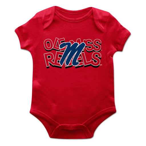 Ole Miss Rebels Vive La Fete Infant Game Day Red Short Sleeve Bodysuit