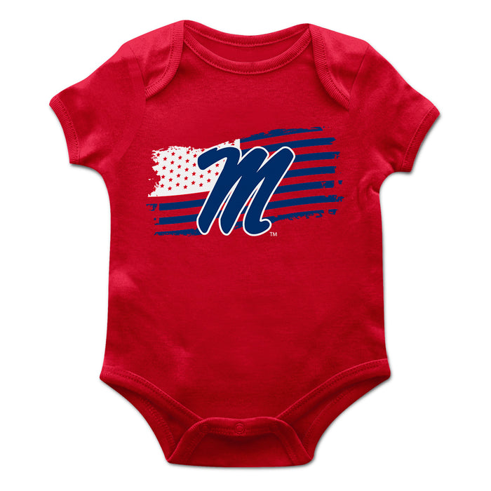 Ole Miss Rebels Vive La Fete Infant Game Day Red Short Sleeve Bodysuit