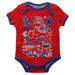 Ole Miss Rebels Hand Sketched Vive La Fete Impressions Artwork Infant Red Short Sleeve Onesie Bodysuit