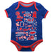 Ole Miss Rebels Hand Sketched Vive La Fete Impressions Artwork Infant Blue Short Sleeve Onesie Bodysuit