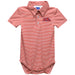 Ole Miss Rebels Embroidered Cardinal Red Stripe Knit Polo Bodysuit - Vive La Fête - Online Apparel Store