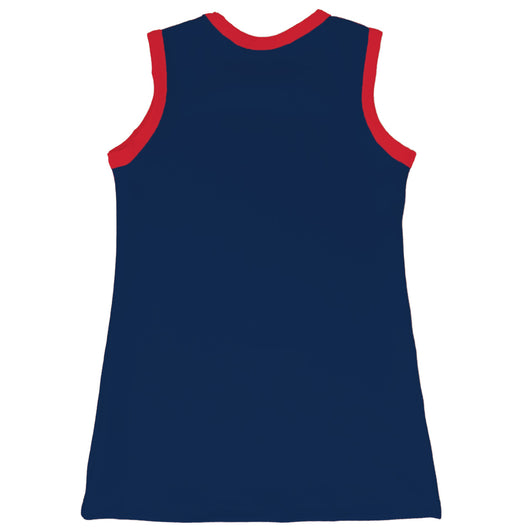 Ole Miss Rebels Sleeveless Cheerleader A Line Dress Red and Navy - Vive La Fête - Online Apparel Store