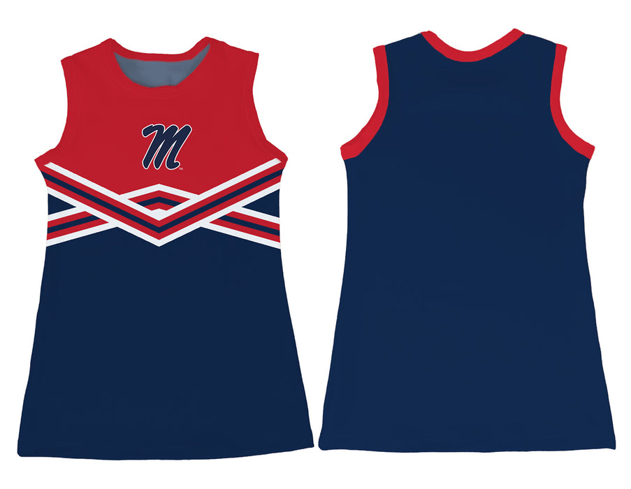 Ole Miss Rebels Sleeveless Cheerleader A Line Dress Red and Navy - Vive La Fête - Online Apparel Store