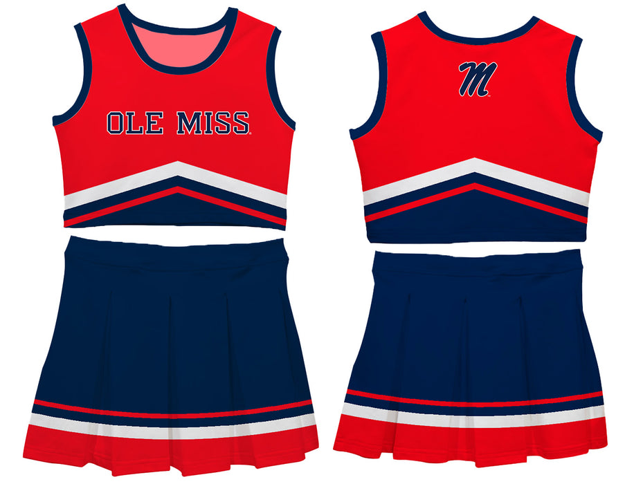 Ole Miss Rebels Vive La Fete Game Day Red and Navy Sleeveless Chearleader Set - Vive La Fête - Online Apparel Store