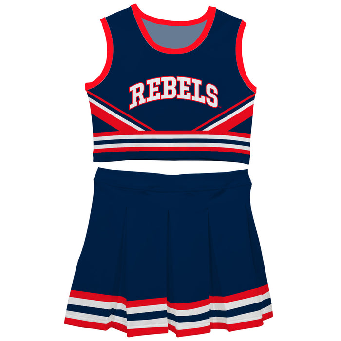 Ole Miss Rebels Vive La Fete Game Day Navy Sleeveless Chearleader Set