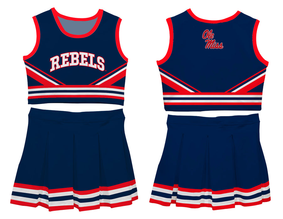 Ole Miss Rebels Vive La Fete Game Day Navy Sleeveless Chearleader Set - Vive La Fête - Online Apparel Store