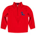 Ole Miss Rebels Vive La Fete Game Day Solid Red Quarter Zip Pullover Sleeves