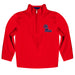 Ole Miss Rebels Vive La Fete Game Day Solid Red Quarter Zip Pullover Sleeves