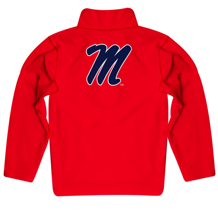 Ole Miss Rebels Vive La Fete Game Day Solid Red Quarter Zip Pullover Sleeves - Vive La Fête - Online Apparel Store