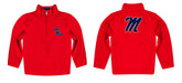 Ole Miss Rebels Vive La Fete Game Day Solid Red Quarter Zip Pullover Sleeves - Vive La Fête - Online Apparel Store