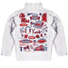 Ole Miss Rebels Hand Sketched Vive La Fete Impressions Artwork White Quarter Zip Pullover V1 - Vive La Fête - Online Apparel Store