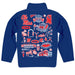 Ole Miss Rebels Hand Sketched Vive La Fete Impressions Artwork Blue Boys Quarter Zip Pullover V1 - Vive La Fête - Online Apparel Store