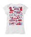Ole Miss Rebels Hand Sketched Vive La Fete Impressions Artwork White Girls Cotton Short Sleeve Tee - Vive La Fête - Online Apparel Store