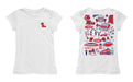Ole Miss Rebels Hand Sketched Vive La Fete Impressions Artwork White Girls Cotton Short Sleeve Tee - Vive La Fête - Online Apparel Store