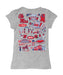 Ole Miss Rebels Hand Sketched Vive La Fete Impressions Artwork Grey Girls Cotton Short Sleeve Tee - Vive La Fête - Online Apparel Store