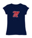 Ole Miss Rebels Girl´s Fitted Cotton T-shirt Navy