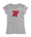 Ole Miss Rebels Girl´s Fitted Cotton T-shirt Grey