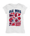 Ole Miss Rebels Girl´s Fitted Cotton T-shirt White