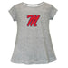 Ole Miss Rebels Short Sleeve Youth Cotton Top Grey
