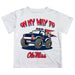 Ole Miss Rebels Vive La Fete Monster Truck Boys Game Day White Short Sleeve Tee