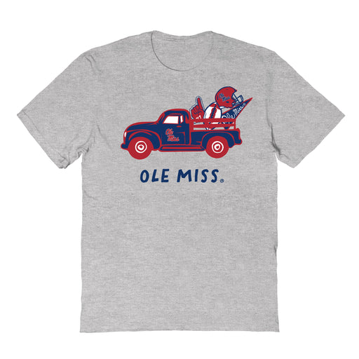 Ole Miss Rebels Hand Sketched Vive La Fete Impressions Truck Kids Grey Cotton T-shirt