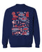 Ole Miss Rebels Vive La Fete Impressions Navy Cotton Crewneck Sweatshirt for Women