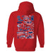 Ole Miss Rebels Hand Sketched Vive La Fete Impressions Artwork Red Cotton Fleece Long Sleeve Hoodie - Vive La Fête - Online Apparel Store