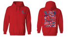 Ole Miss Rebels Hand Sketched Vive La Fete Impressions Artwork Red Cotton Fleece Long Sleeve Hoodie - Vive La Fête - Online Apparel Store