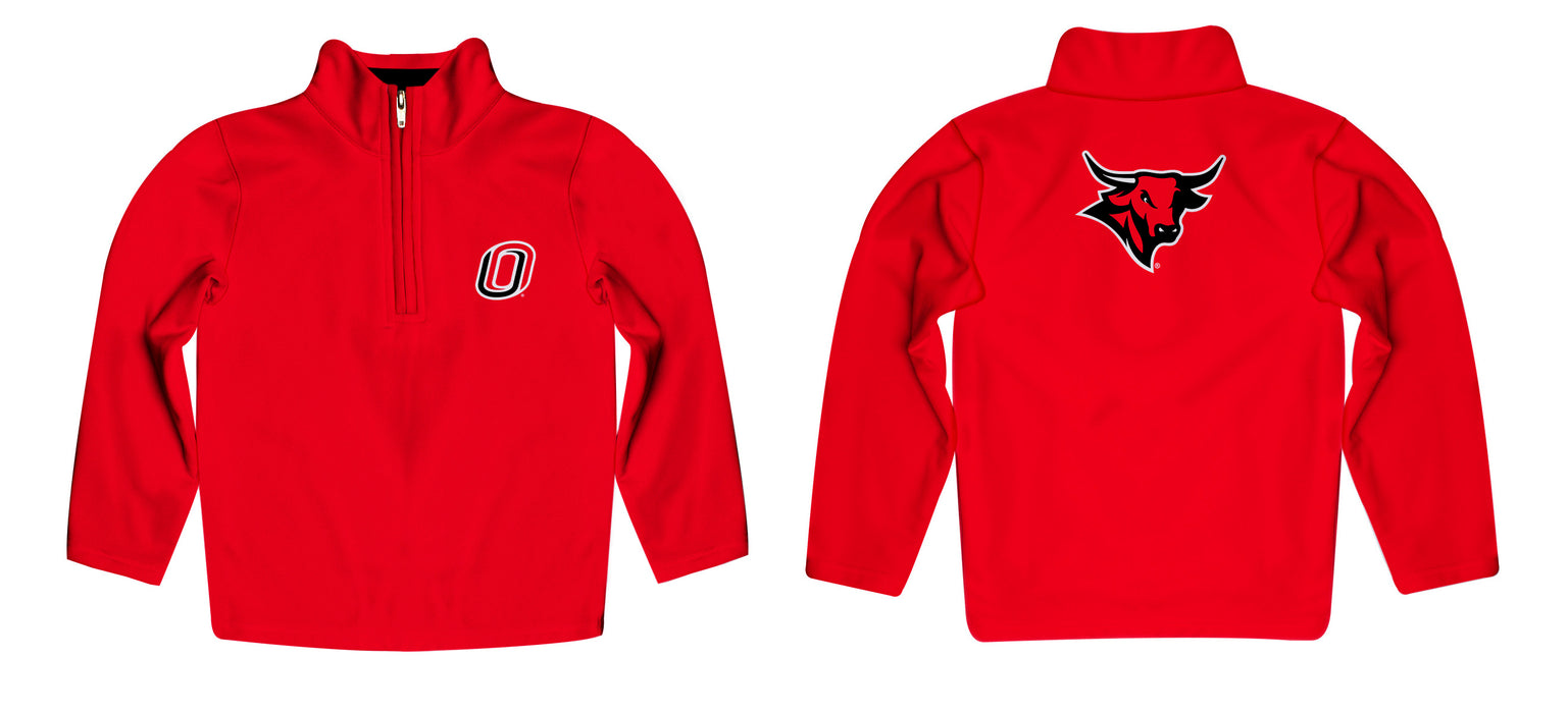Omaha Mavericks Vive La Fete Game Day Solid Red Quarter Zip Pullover Sleeves - Vive La Fête - Online Apparel Store