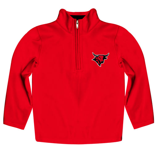 Omaha Mavericks Vive La Fete Logo and Mascot Name Womens Red Quarter Zip Pullover