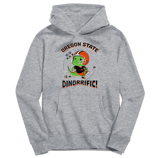 Oregon State Beavers Vive La Fete Dinorrific Heather Grey Cotton Hoodie