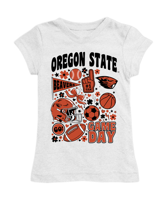 Oregon State Beavers Girl´s Fitted Cotton T-shirt White