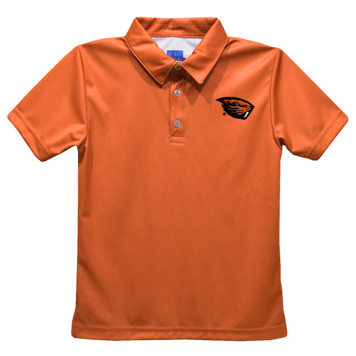 Oregon State Beavers Embroidered Orange Short Sleeve Polo Box Shirt